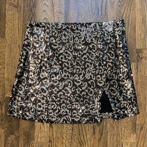 Blush Boutique Sequin A-Line Mini Skirt